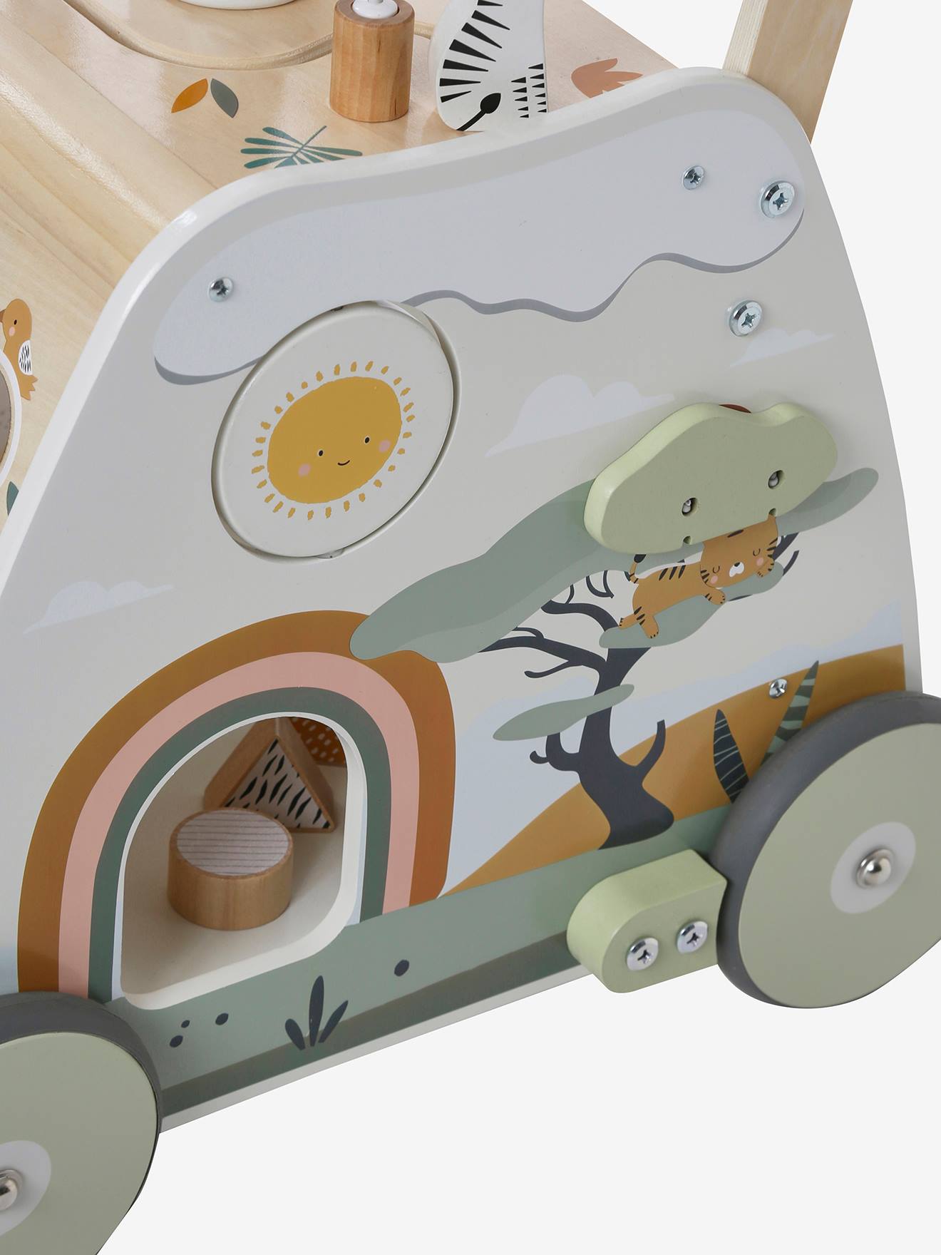 Vertbaudet Activity-Lauflernwagen TANSANIA aus Holz FSC - grün