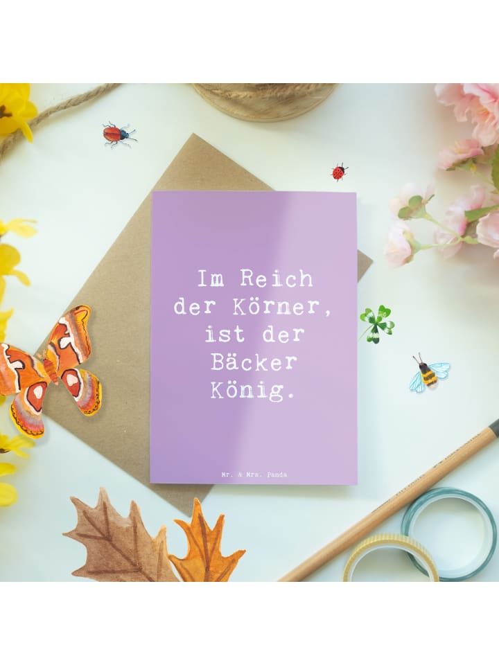 Mr. & Mrs. Panda Grußkarte Spruch Bäcker Krönung mit Spruch in Lavendeltraum günstig kaufen onesize