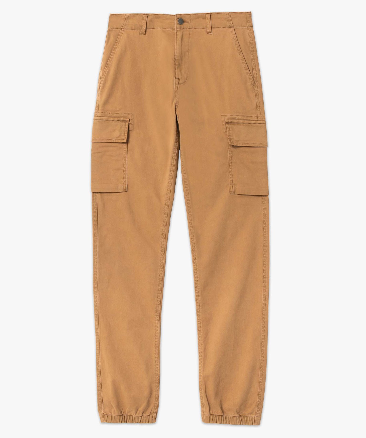 Pantalon homme cargo coupe Straight beige fonce | GEMO