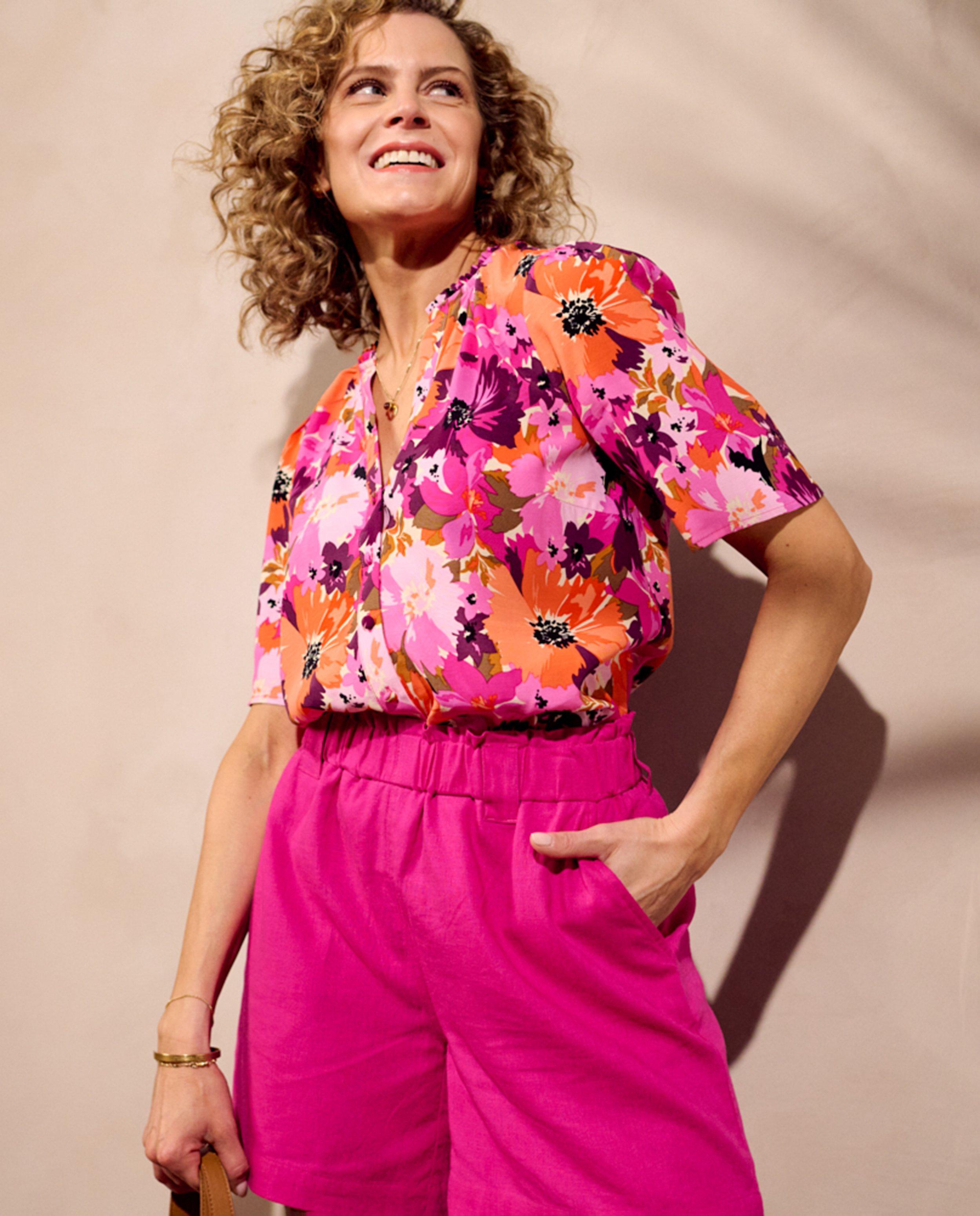 Pantaloni scurți roz cu in roz Dina Tersago