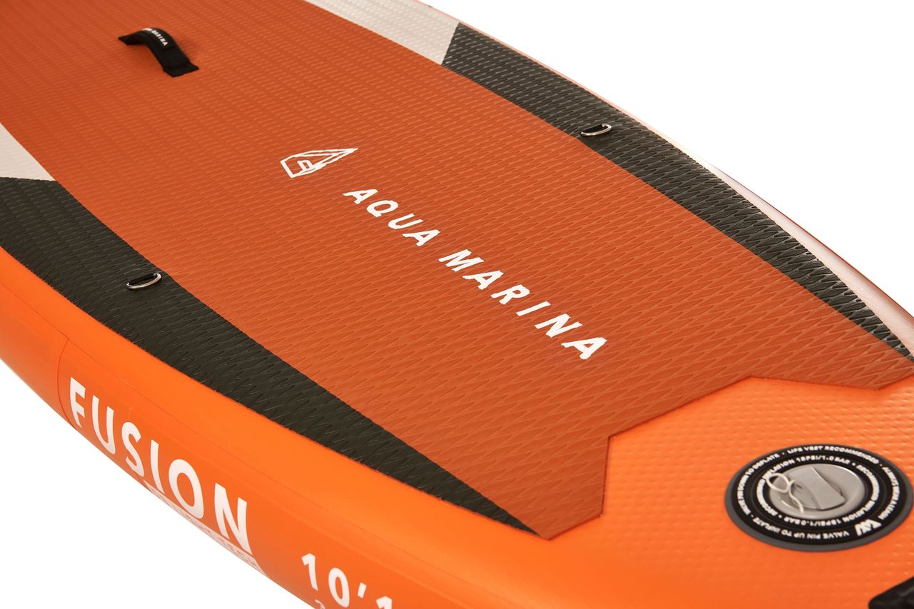 PureHaven Aqua Marina All-Around SUP Board 330x81cm Reißverschlussrucksack Double Action-Pumpe LIQUID AIR Paddel Einschub-Mittelfinne Sicherheitsleine Orange