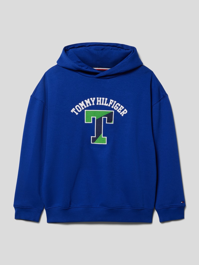 Hoodie mit Label-Print Modell 'VARSITY' in royalblau