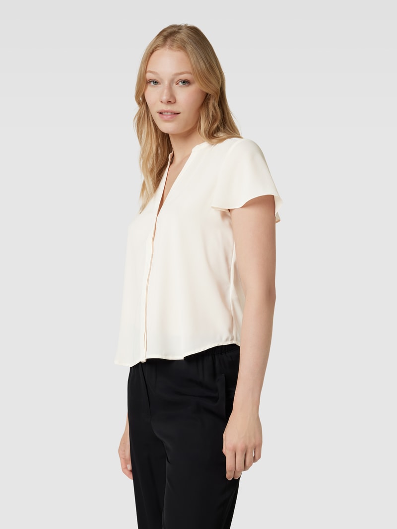 Blusenshirt mit V-Ausschnitt in ecru