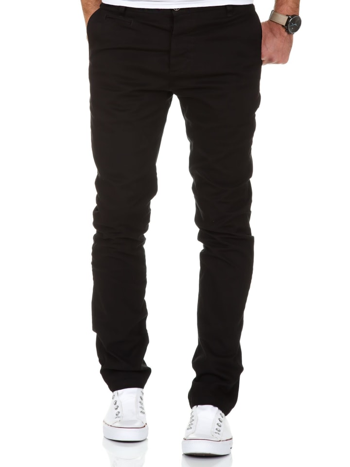 Amaci&Sons Slim Fit Chino mit Stretch ATLANTA in Schwarz günstig kaufen