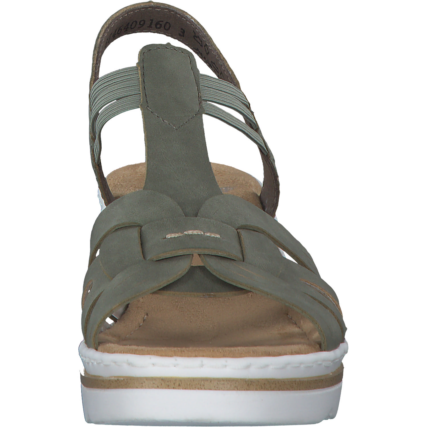Rieker 67459, Plateau-Sandaletten, Damen, schilf