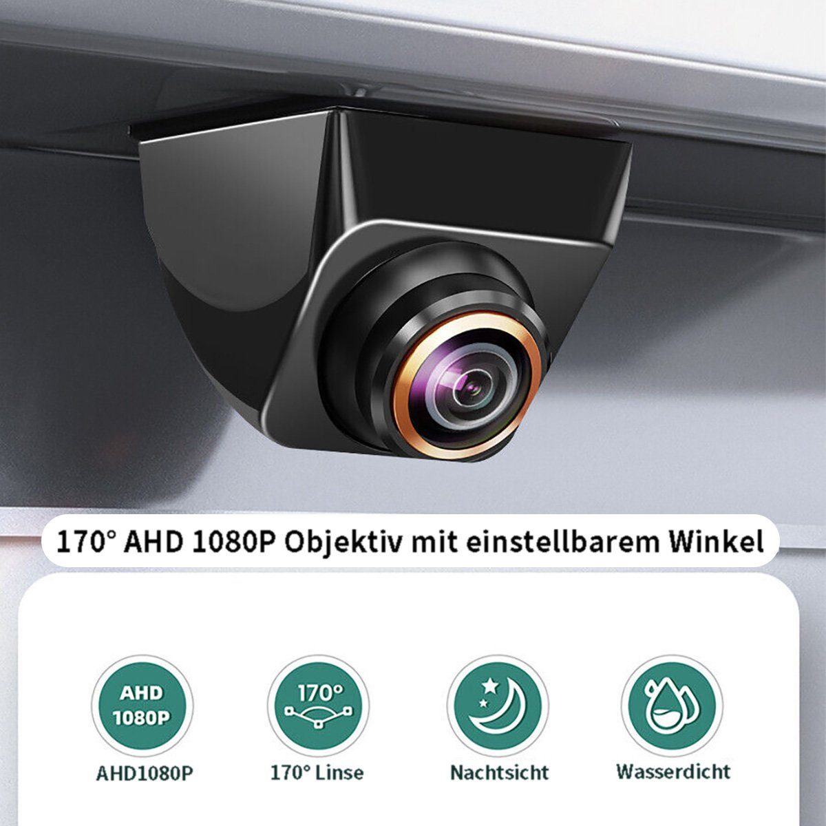 Yoyaxi Hochauflösende Autokamera mit 360-Grad-Rückwärtsbild Rückfahrkamera (Nachtsicht und Fischaugen-Rückansicht für erhöhte Sicherheit)
