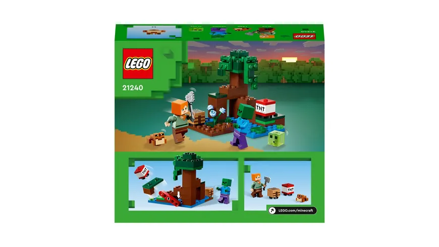 LEGO Minecraft 21240 Das Sumpfabenteuer, Spielzeug mit Figuren