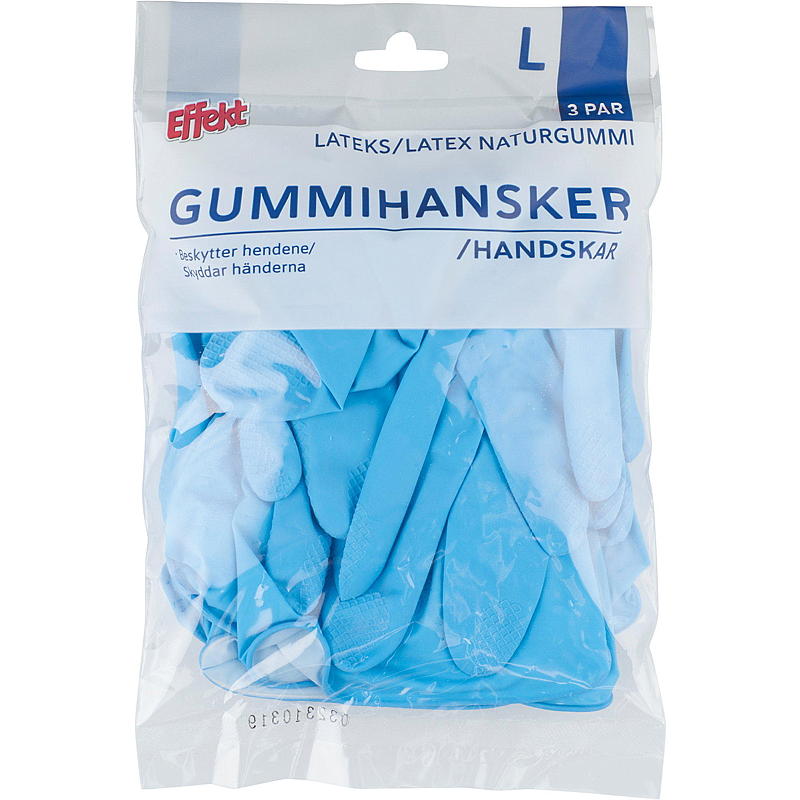 Effekt Gummihanske 3 par L Effekt