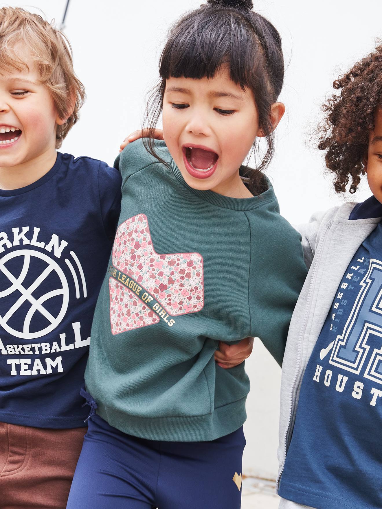 Vertbaudet Mädchen Sport-Set: Sweatshirt & Leggings - pudrig rosa