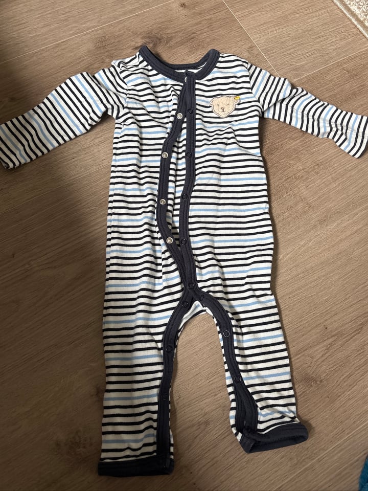 Steiff Overall in Schwarz/ Weiß/ Hellblau günstig kaufen 62