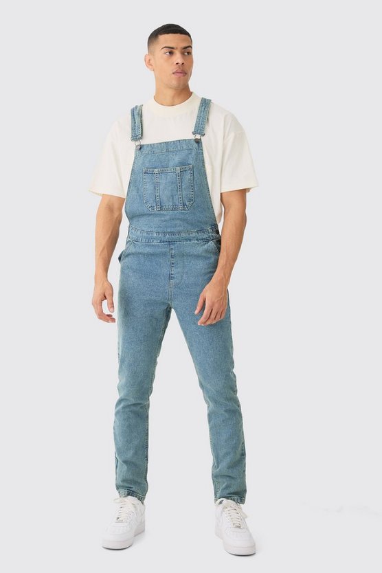 Lange Jeans-Latzhose
