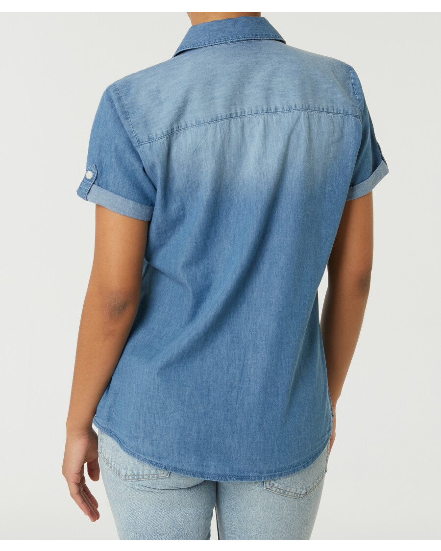 Jeansbluse Kurzarm