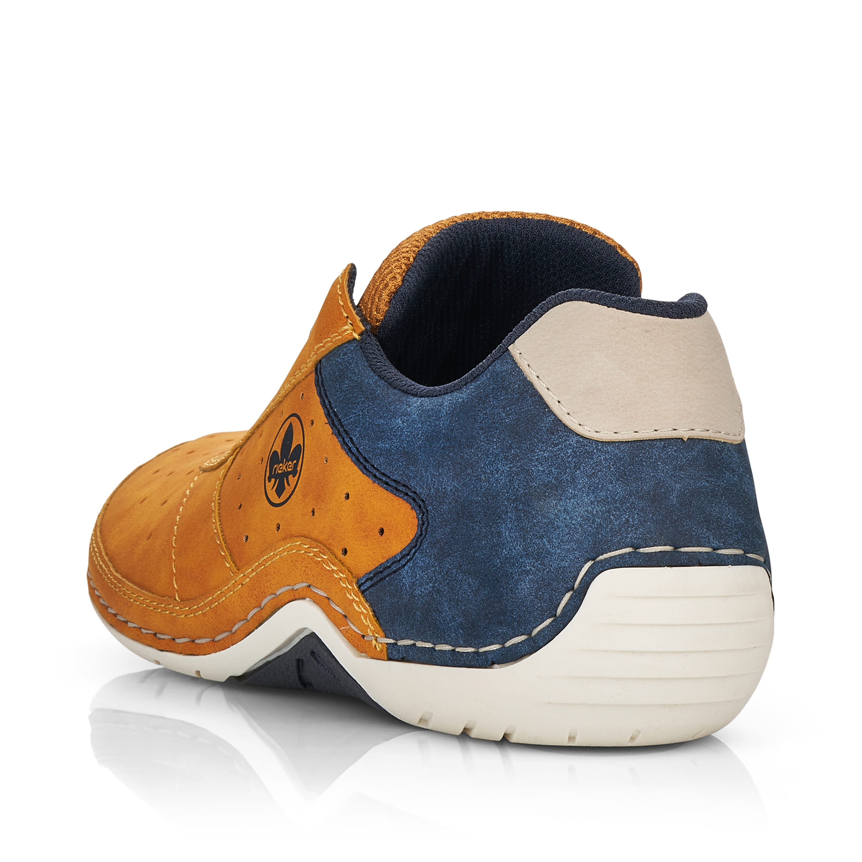 Rieker Herren Schnürschuhe goldgelb-königsblau
