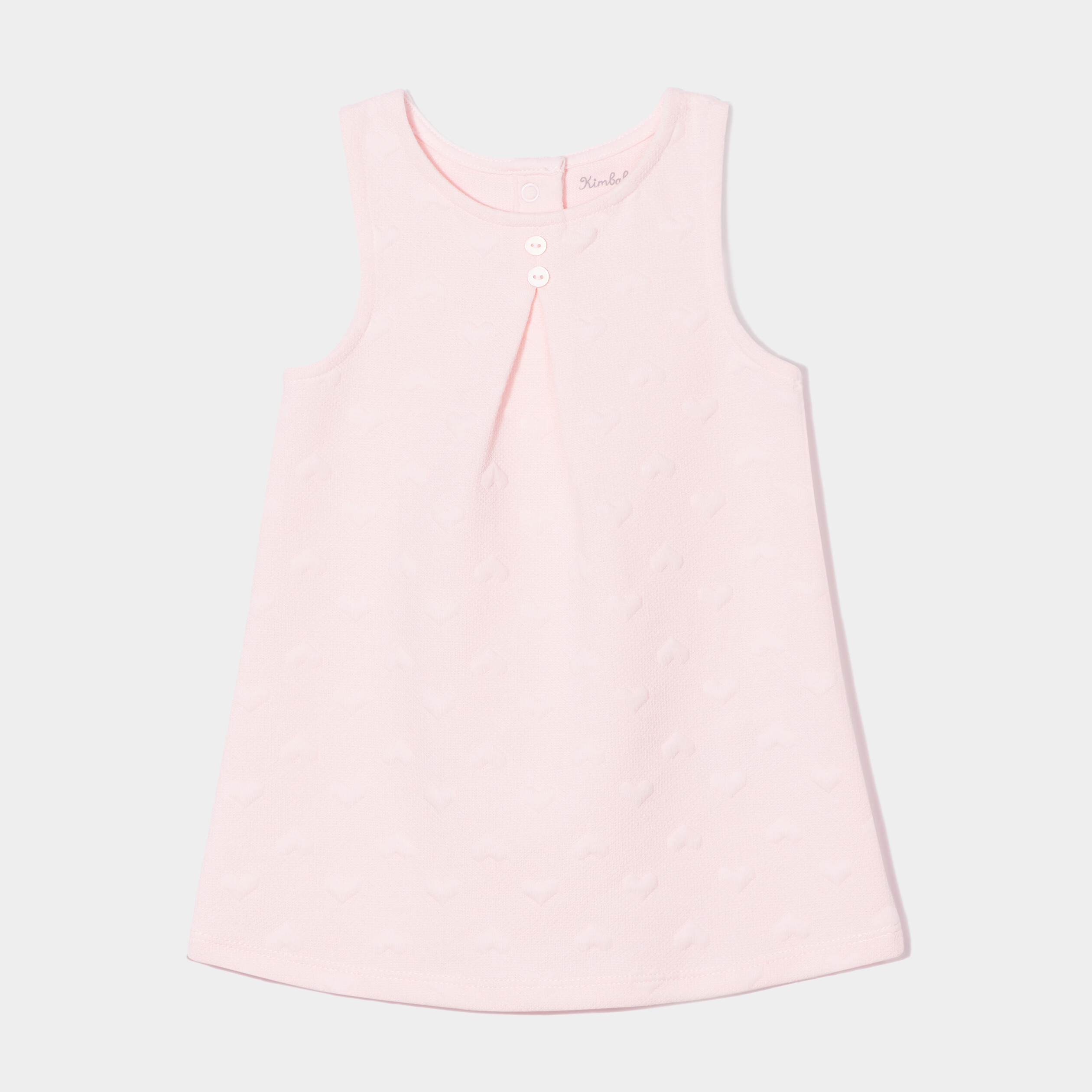 Robe trapèze sans manches rose clair bébé fille | La Halle