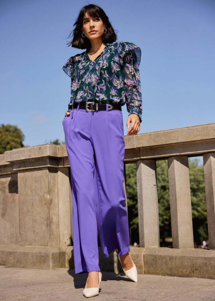 Bluse mit Volants