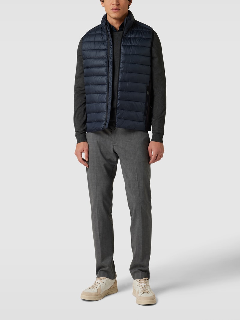 Weste mit Label-Details in marineblau
