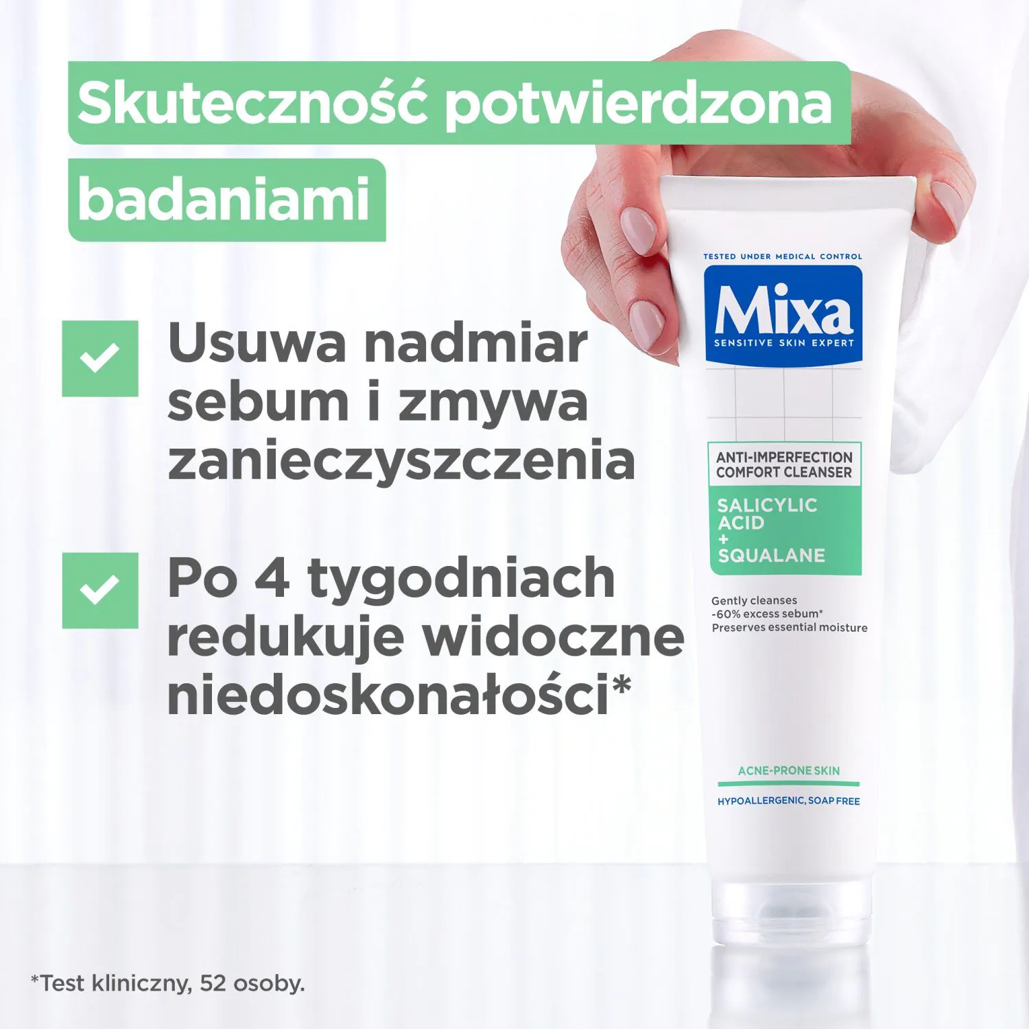 Mixa Anti-Imperfection Ansigtsrensegel Salicylsyre + Squalan