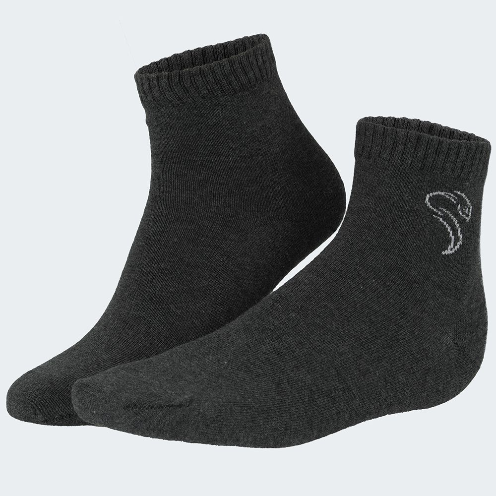 Black Snake 3-Pack Grey Pure Comfort Quarter Sneakersocken