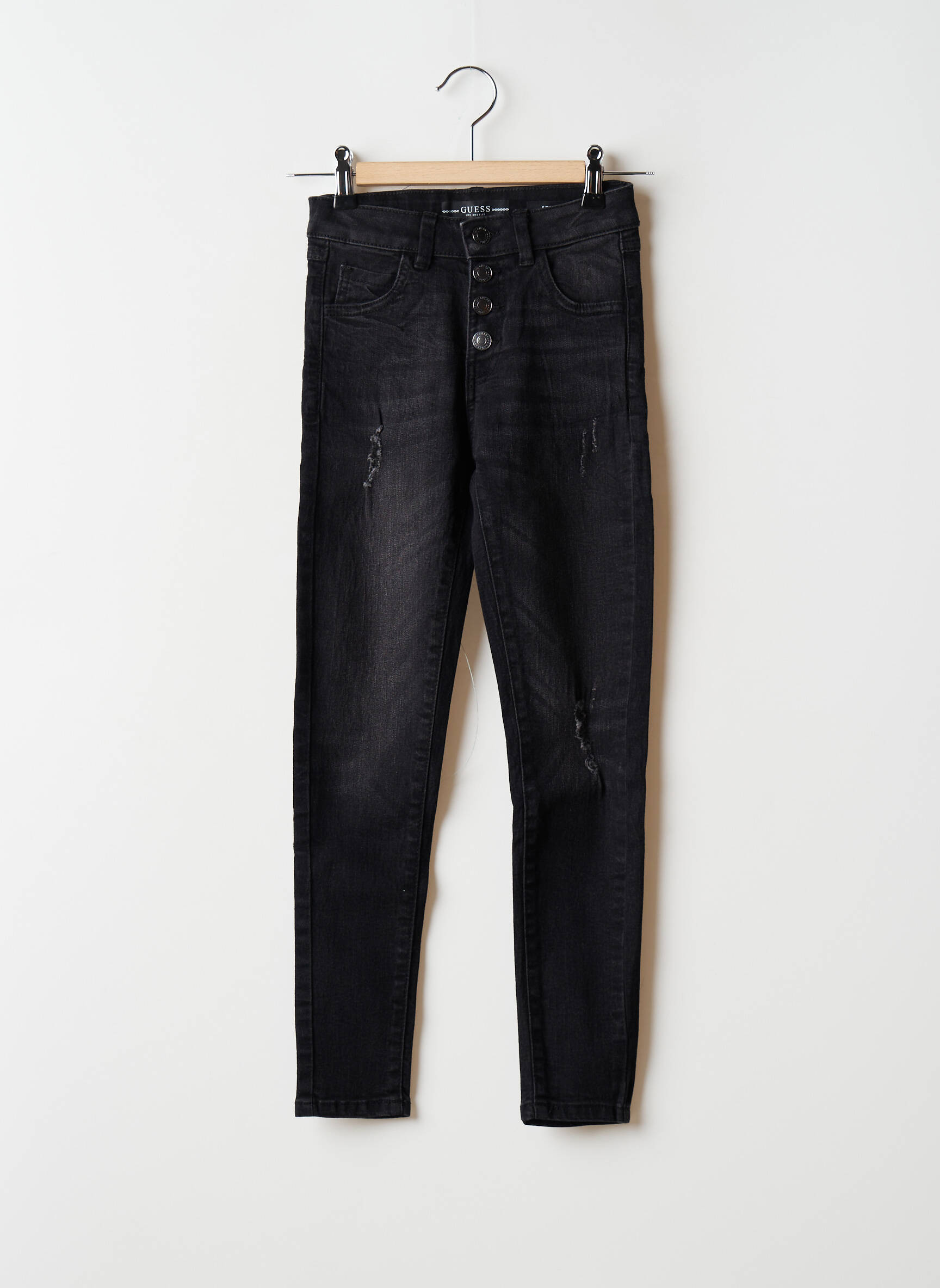 Guess Jeans Coupe Slim Fille couleur noir