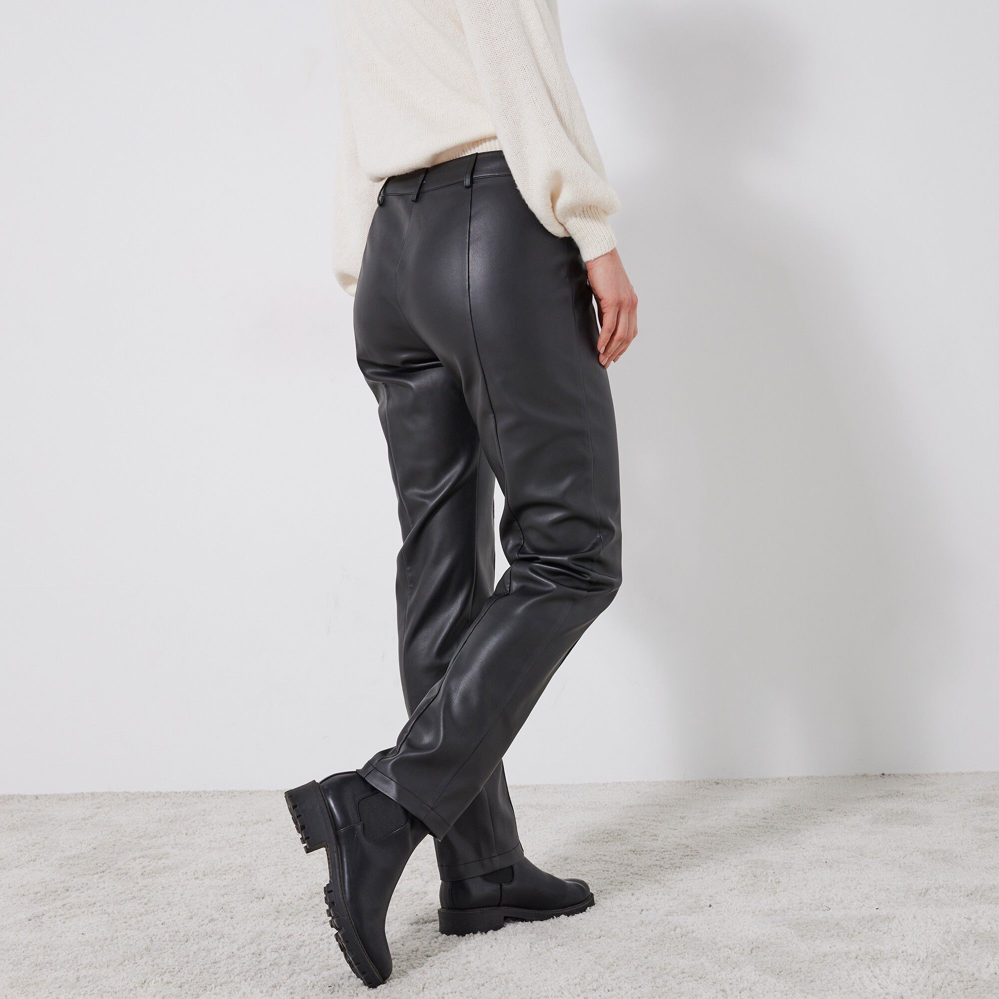 Pantalon fuselé, aspect cuir(1)