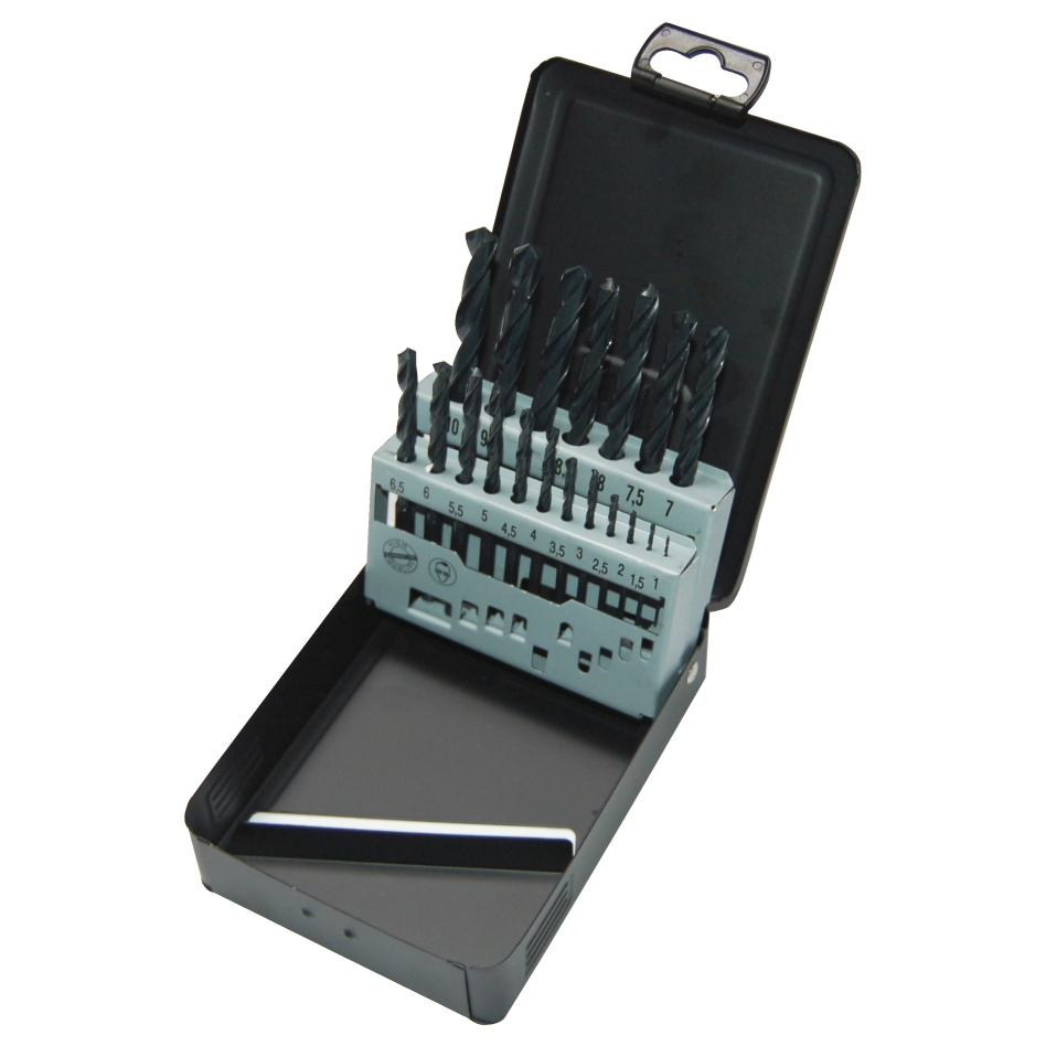 Milwaukee Zubehör 4932352468 Satz HSS-R Metallbohrer im Metallkoffer (19-teilig)