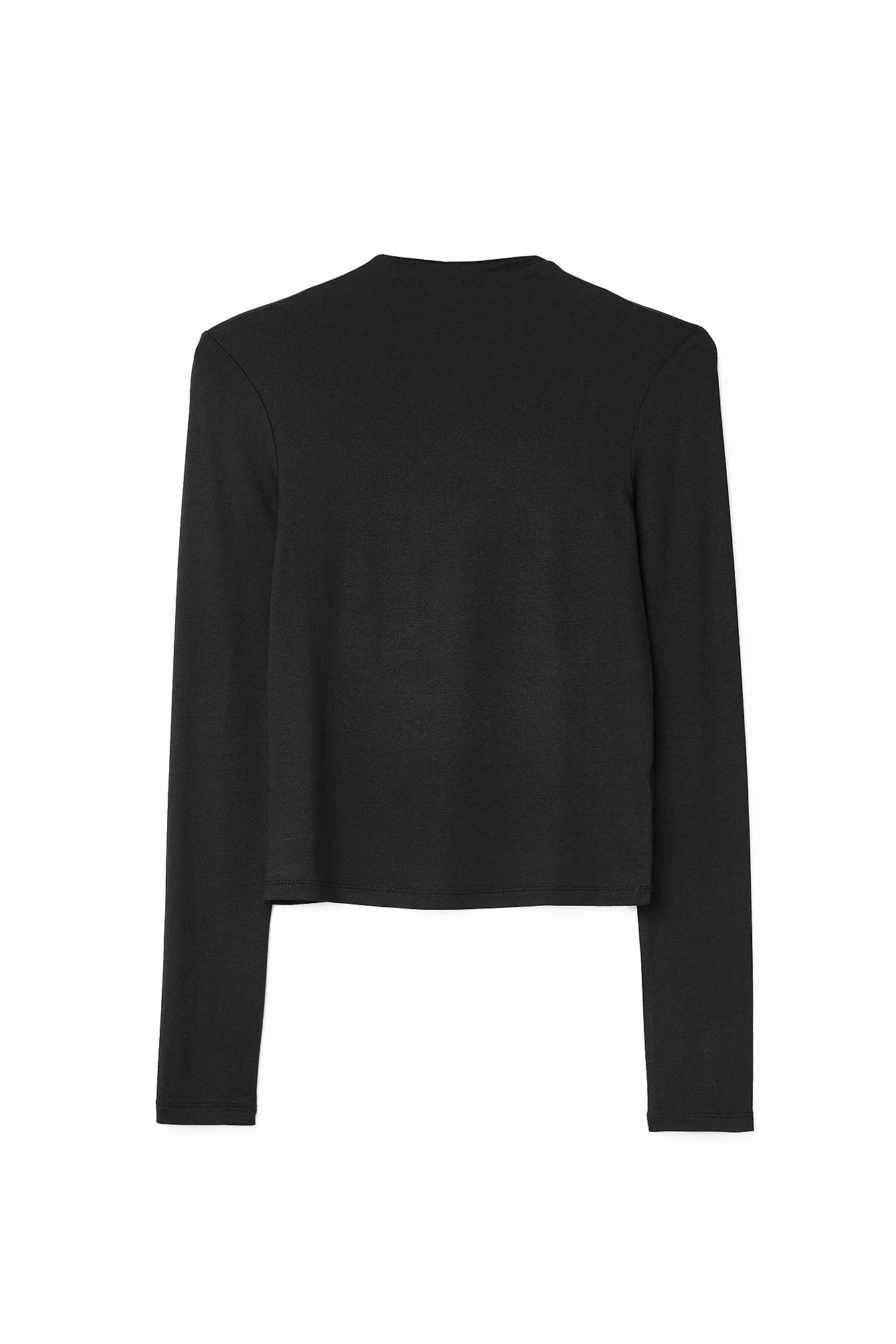 Soft Line Funnel Neck Long Sleeve Top