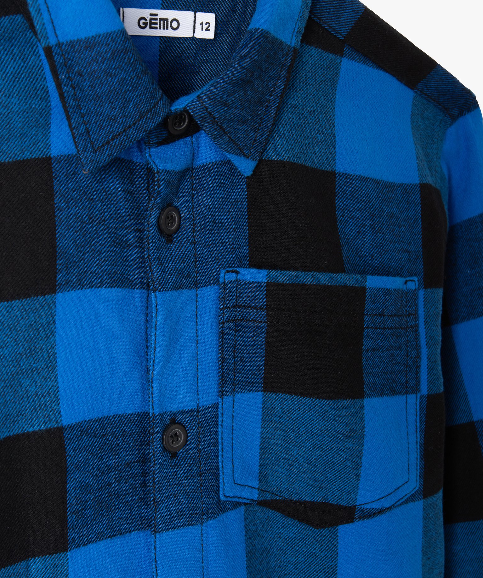 Chemise Garçon à manches longues en flanelle carreaux | GEMO