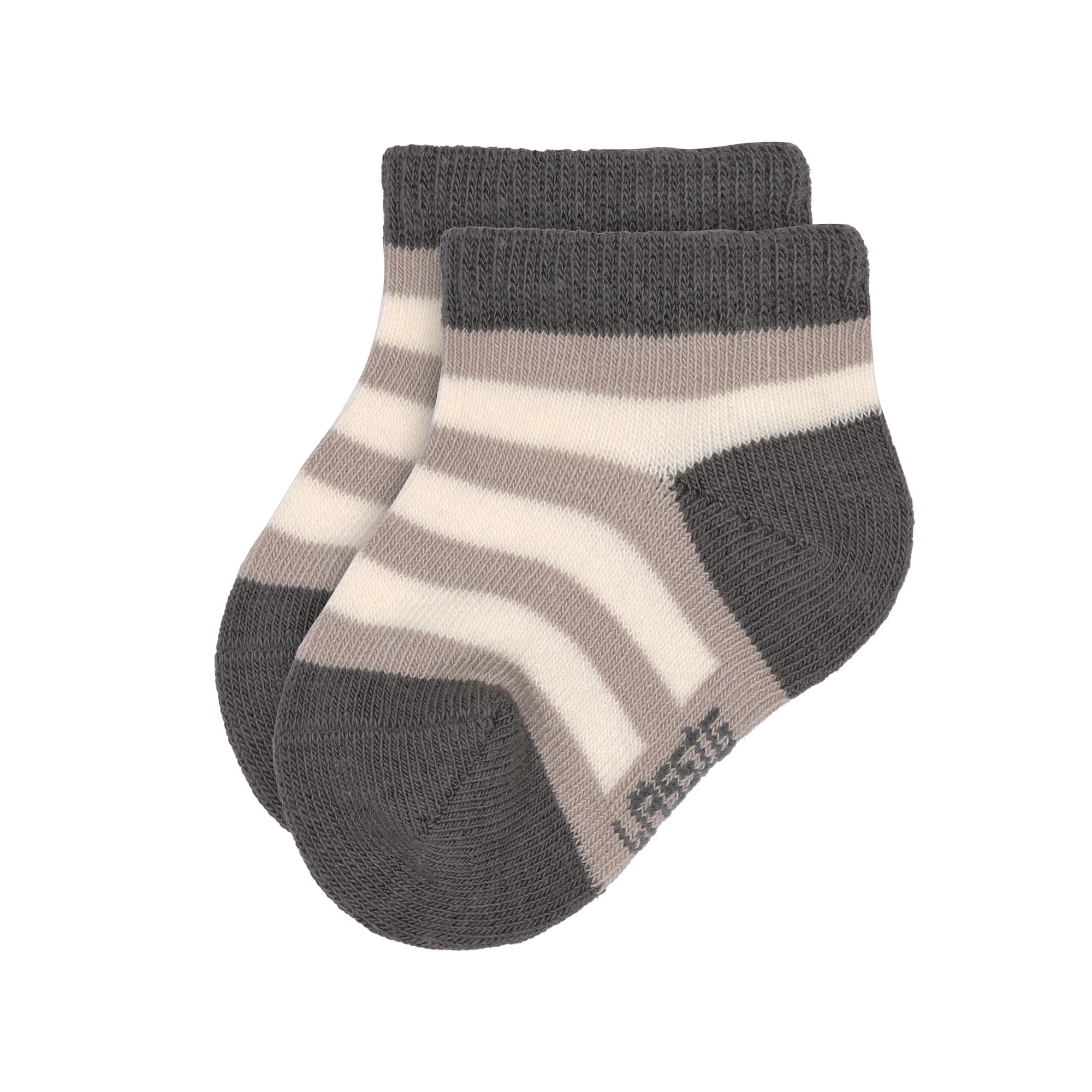 Kinder Sneaker Socken (3er-Set), Anthrazit Taupe