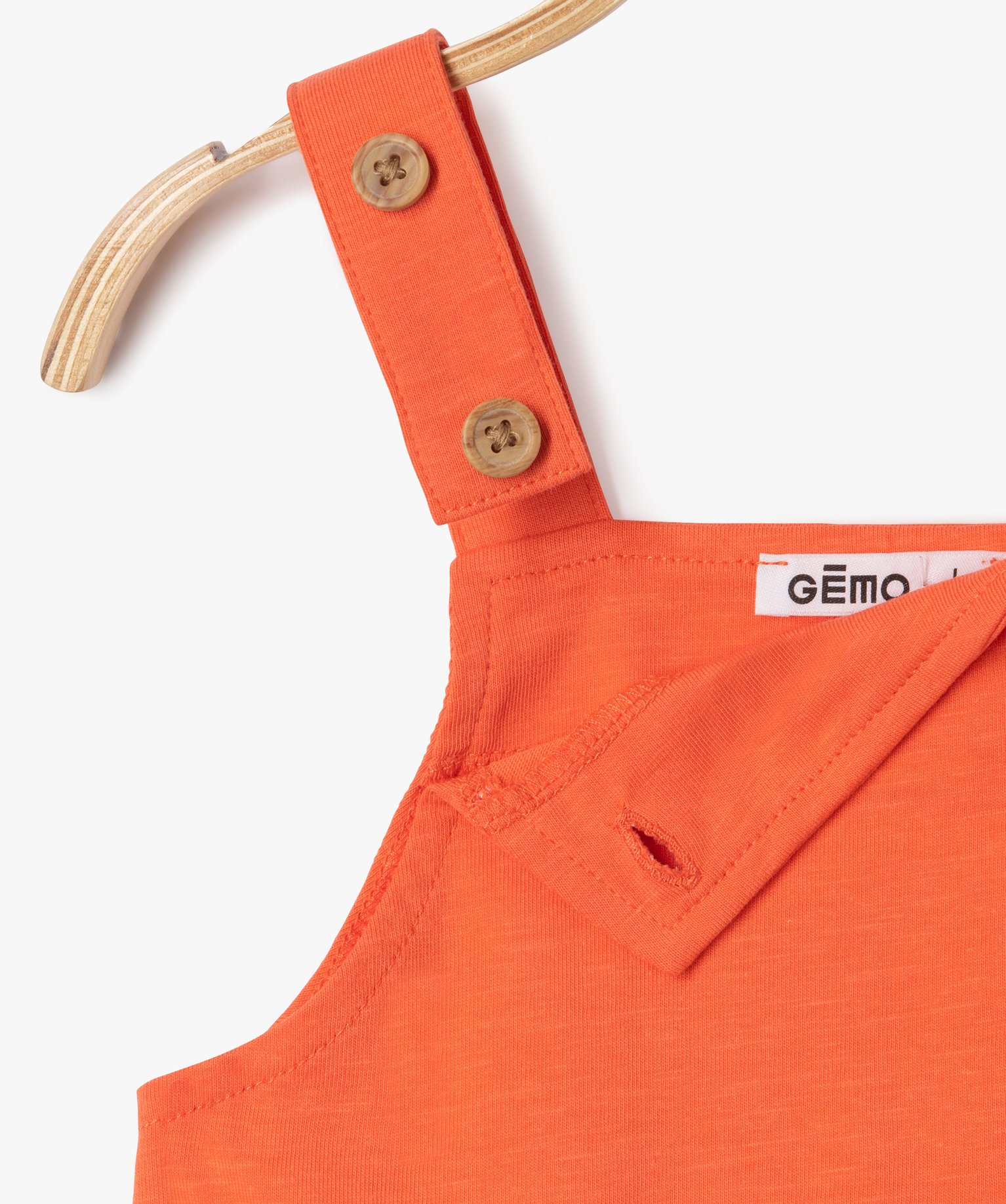 Salopette courte bébé Garçon en jersey de coton rouge | GEMO