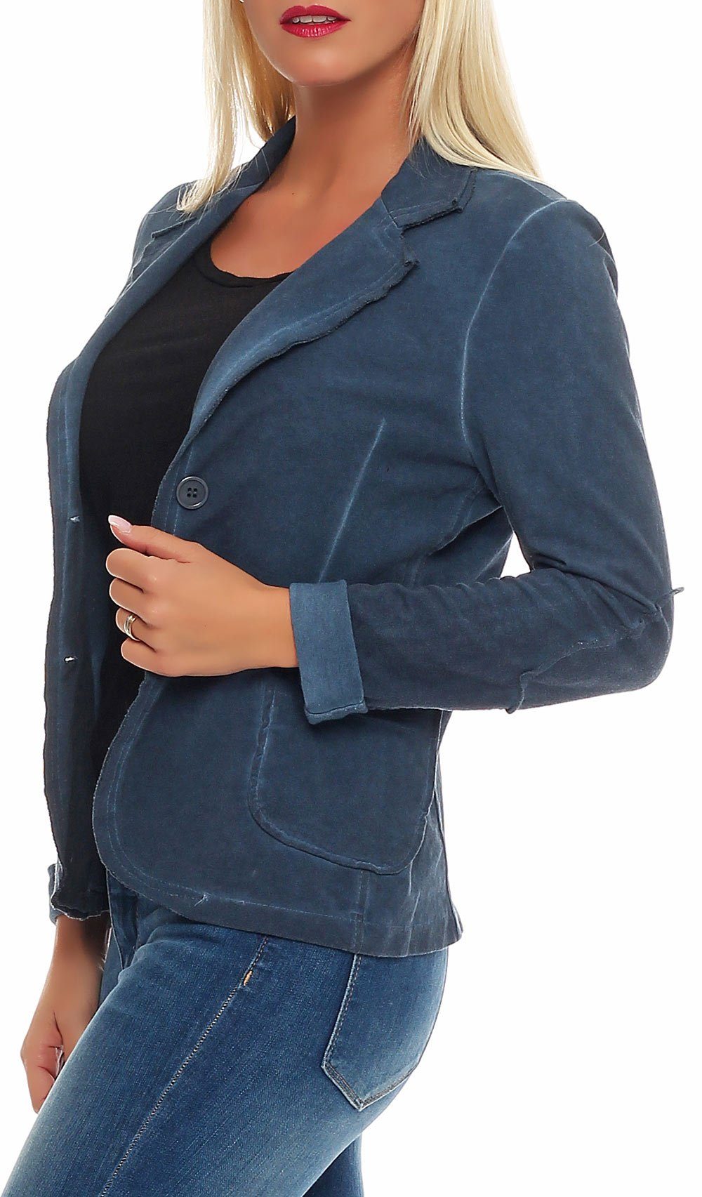 malito more than fashion Jackenblazer 1652 Blazer in Used-Look Optik