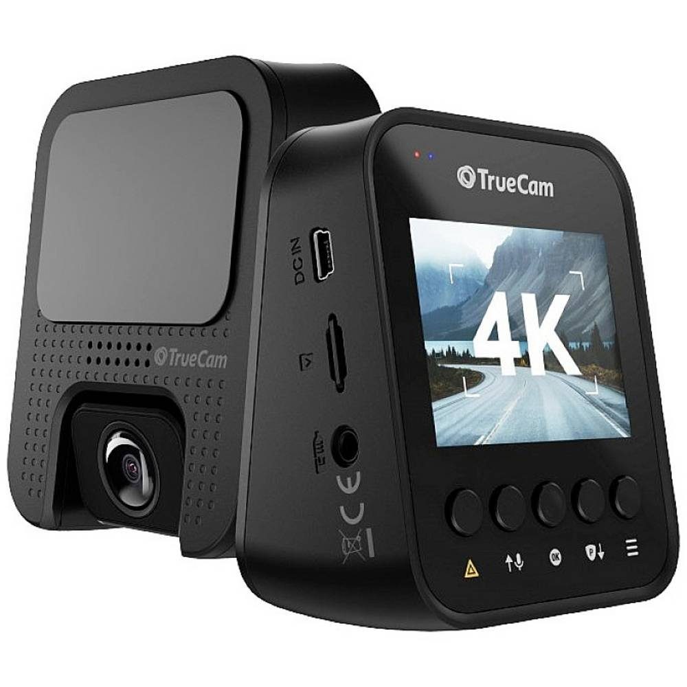 TrueCam Auto Kamera GPS 4K Dashcam (Datenanzeige im Video, G-Sensor, WDR, Schleifenaufzeichnung)