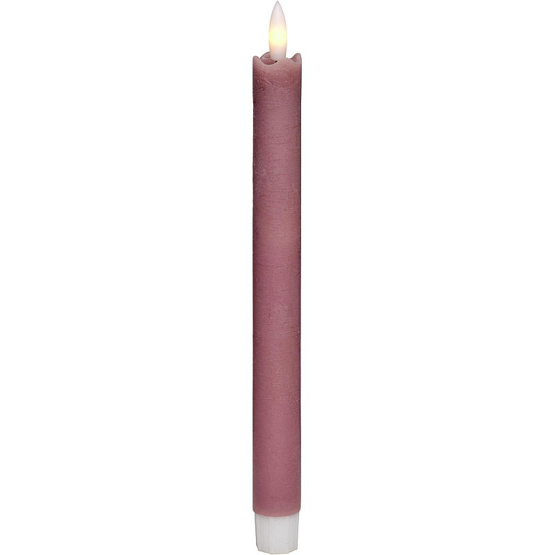 Vie Selected Kronelys 2-pk 24 cm LED timer lavendel