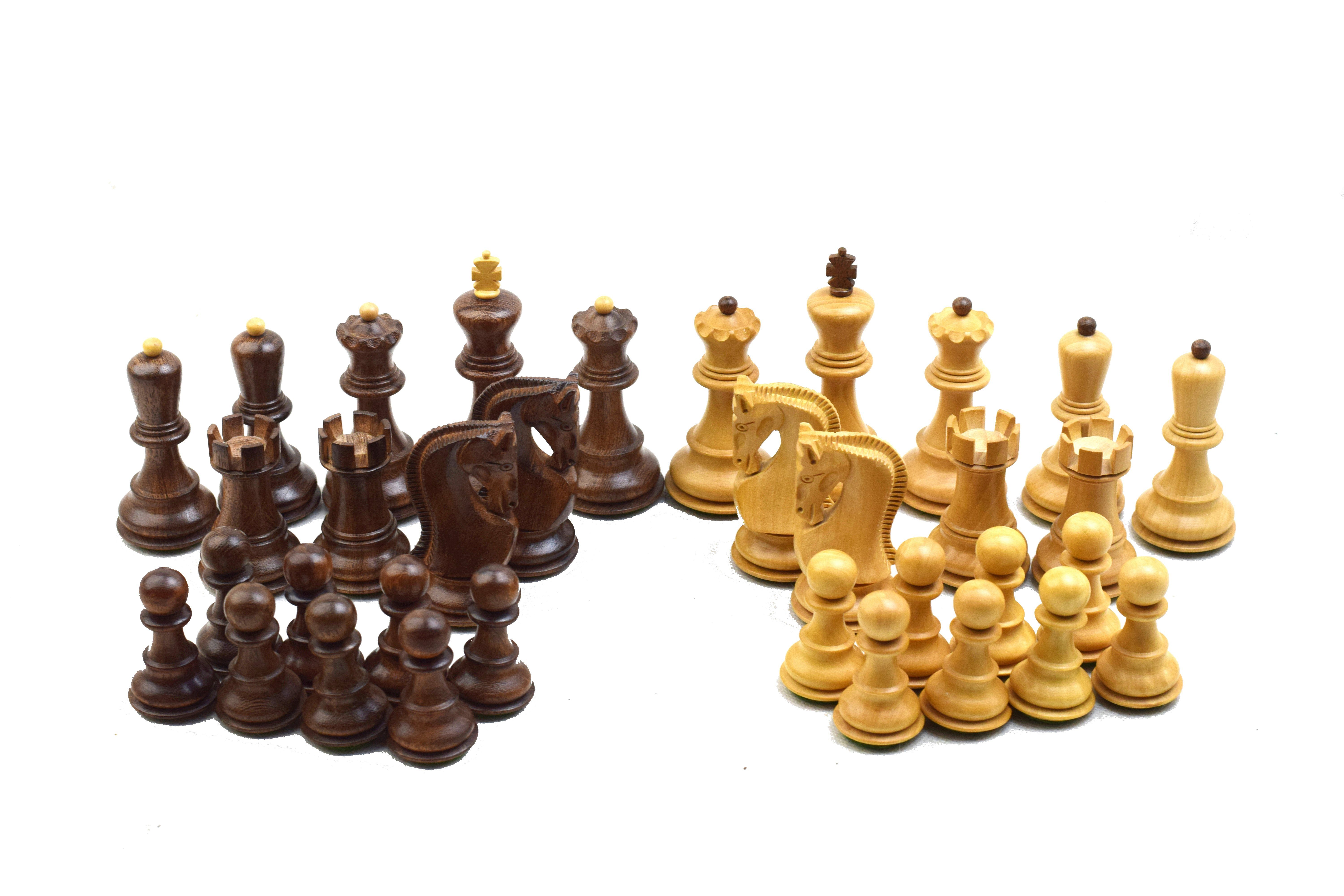 ROOGU Spiel, ROOGU 1959 Zagreb Series Zebra Schachfiguren Set Akazienholz KH 3.75''
