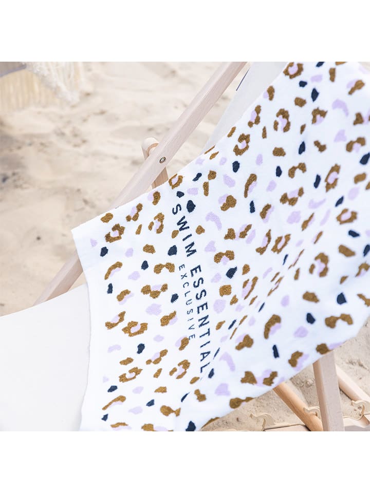 Swim Essentials Strandtuch ''Kaki Leopard'' in Weiß - (L)135 x (B)65 cm günstig kaufen 135x65 cm