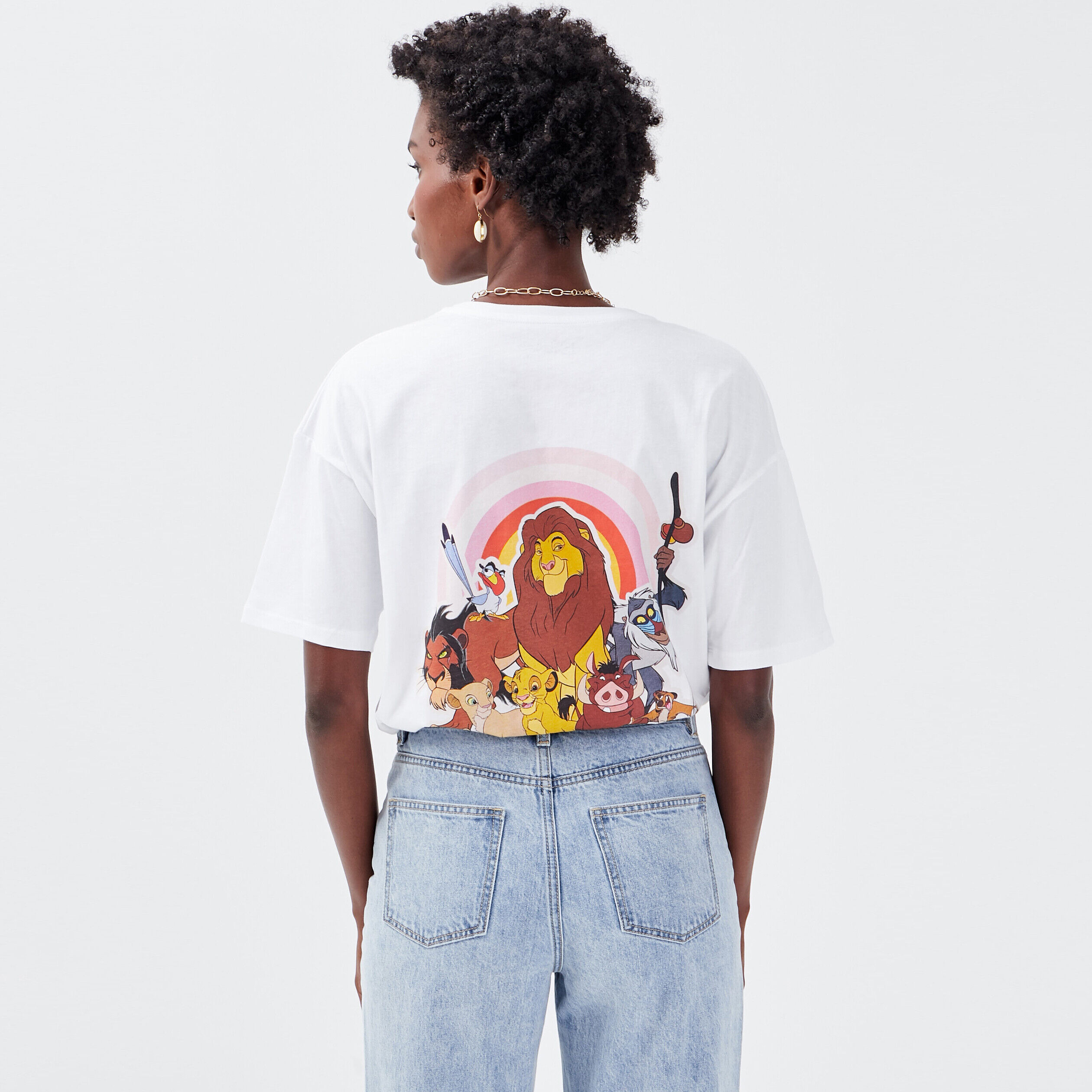 T-shirt Le Roi lion blanc femme | Cache Cache