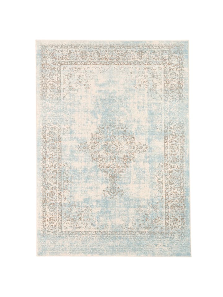 Pergamon Designer Teppich Passion Vintage Bordüre in Blau Beige günstig kaufen