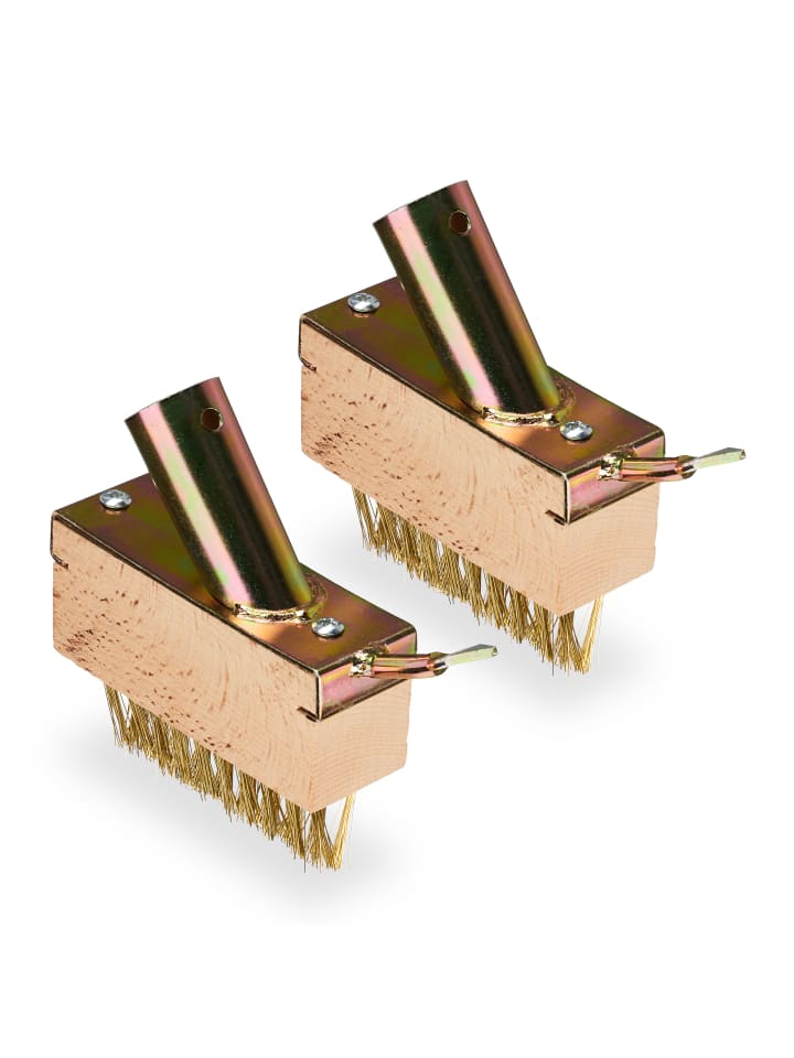 relaxdays 2 x Unkraut-Fugenbürste in Natur/ Gold günstig kaufen onesize