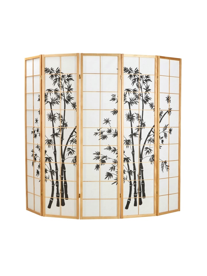Homestyle4u 5-tlg. Paravent in Braun 220x179 günstig kaufen onesize