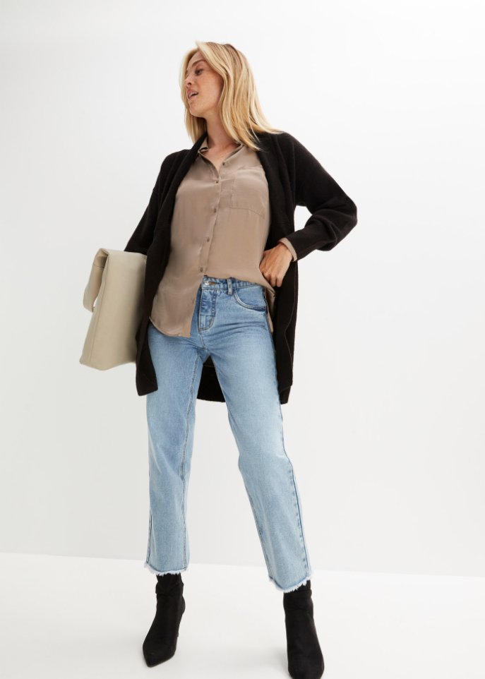 Longstrickjacke