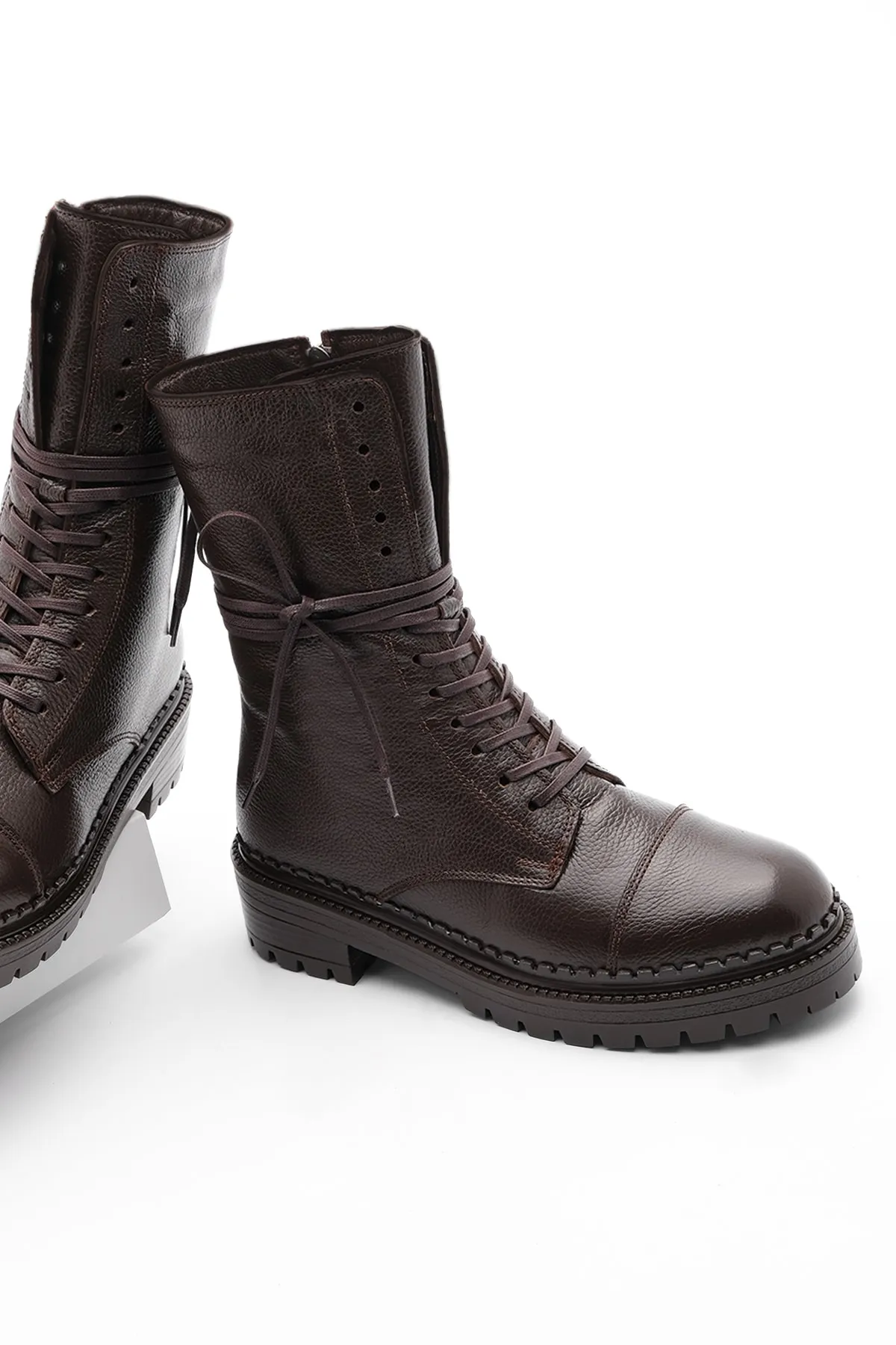 Marjin  Stiefelette - Braun - Flacher Absatz