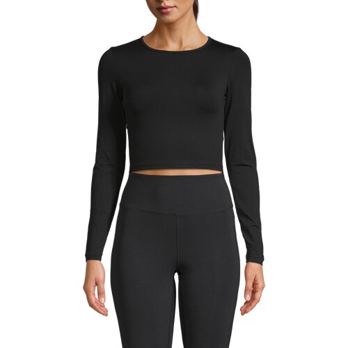 DAMEN SHIRT CROP LONG SLEEVE
