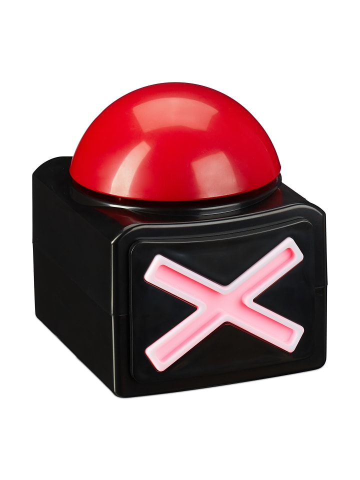 relaxdays Buzzer in Rot/ Schwarz günstig kaufen onesize