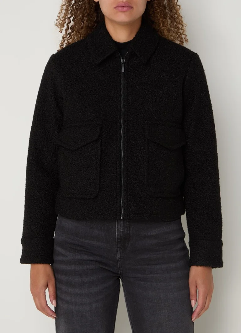 OPUS Holma teddy jacket with patch pockets