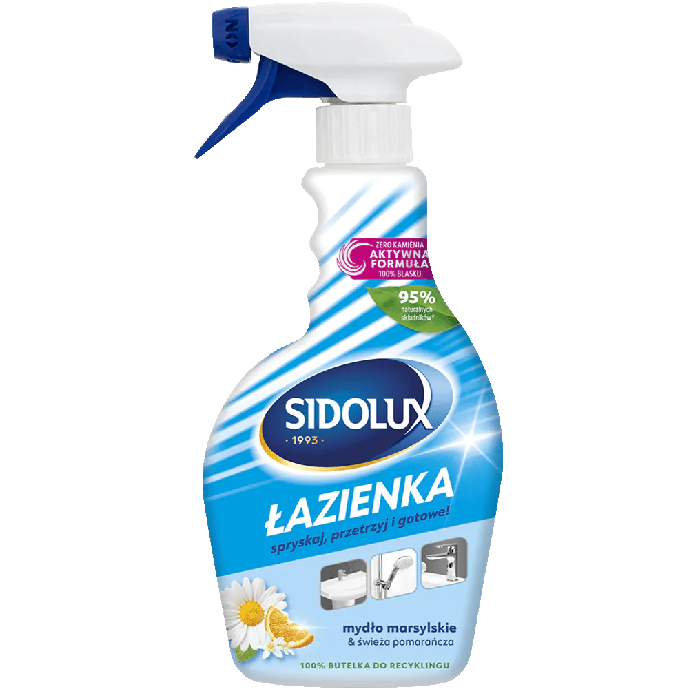 Sidolux vonios kambario valymo skystis Marselio muilas ir gaivusis apelsinas, 500 ml