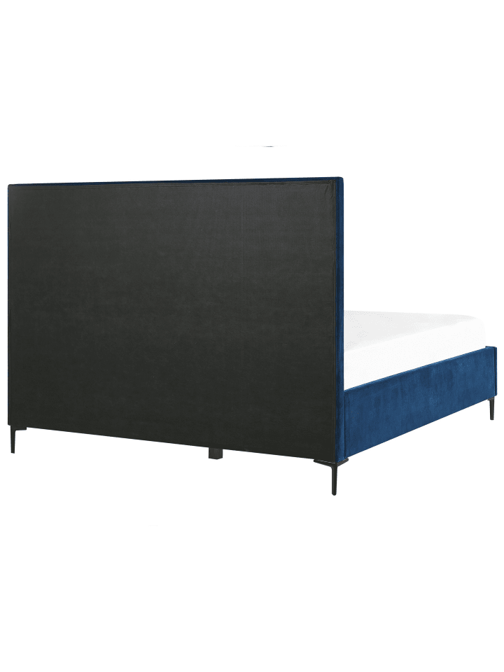 Beliani Doppelbett SEZANNE in Blau/Schwarz - (W) 150 x (H) 142 x (L) 215 cm günstig kaufen onesize