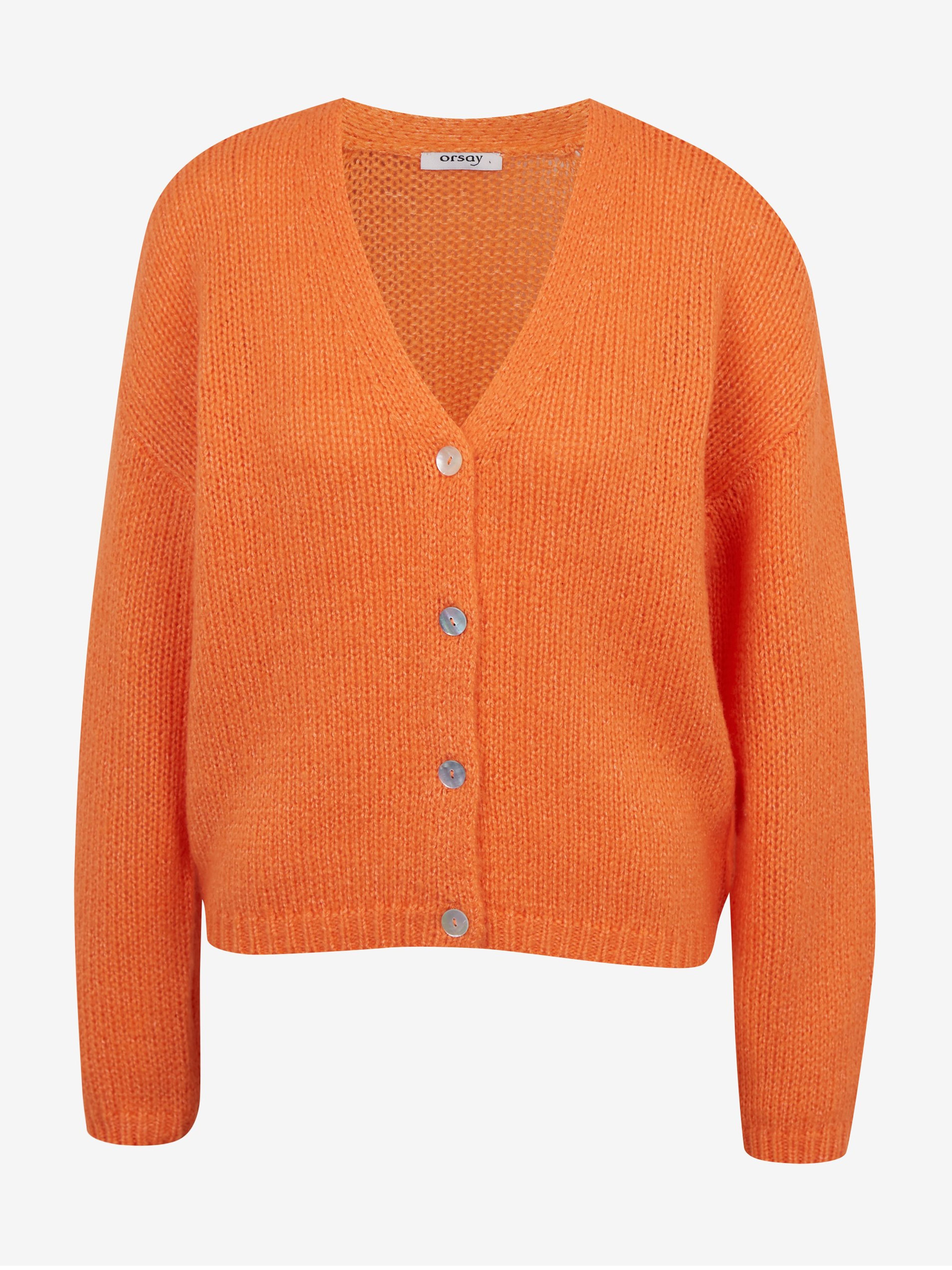Orangefarbene Damen-Strickjacke ORSAY