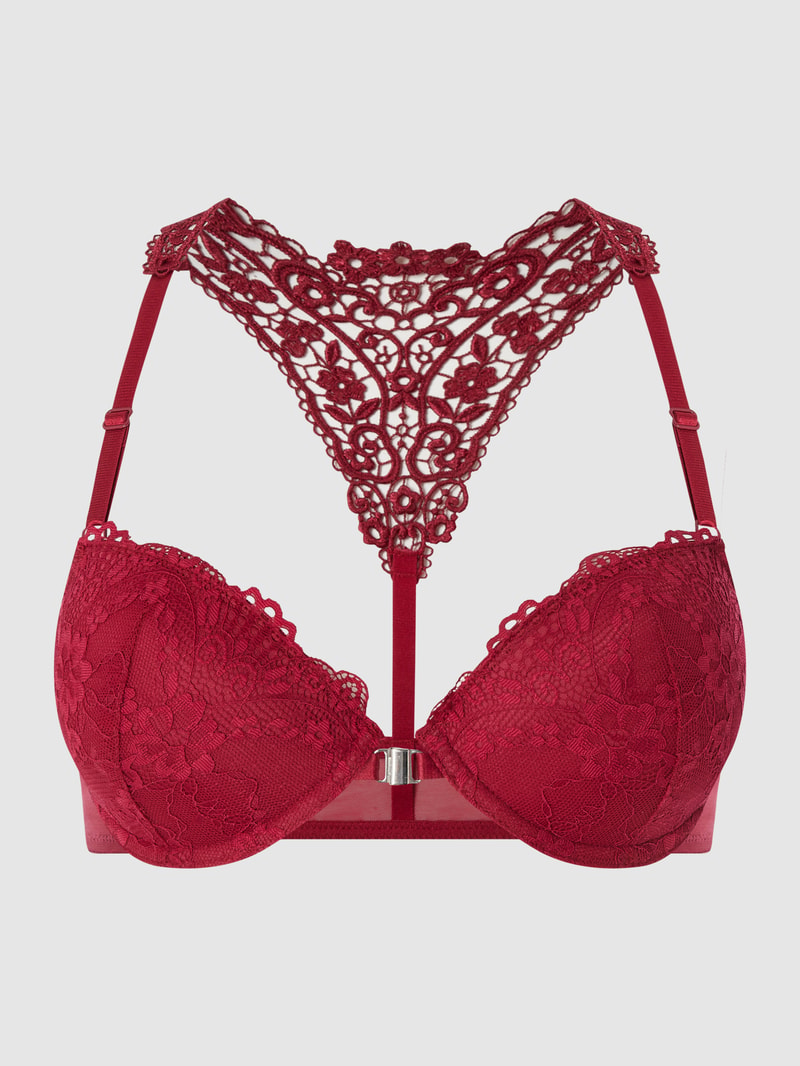 Push-up-BH aus Spitze in rot