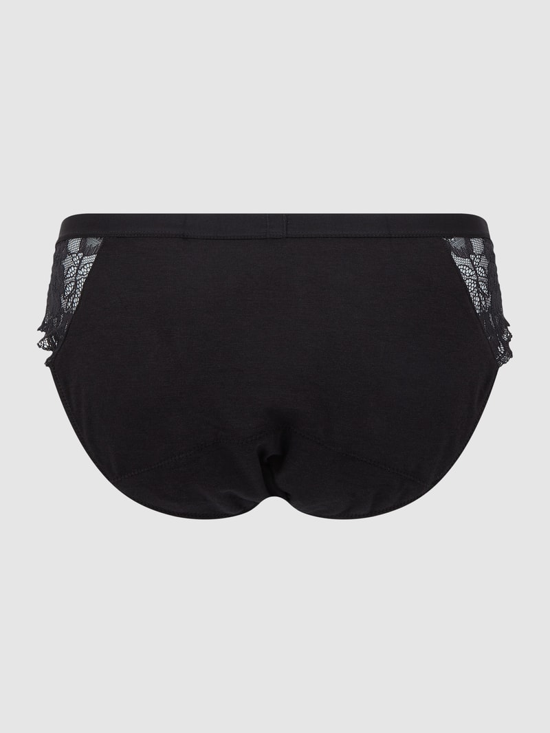 Slip mit floraler Spitze Modell 'Fit Smart Tai' in schwarz