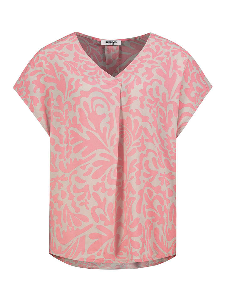 Sublevel Bluse in Rosa/ Weiß günstig kaufen