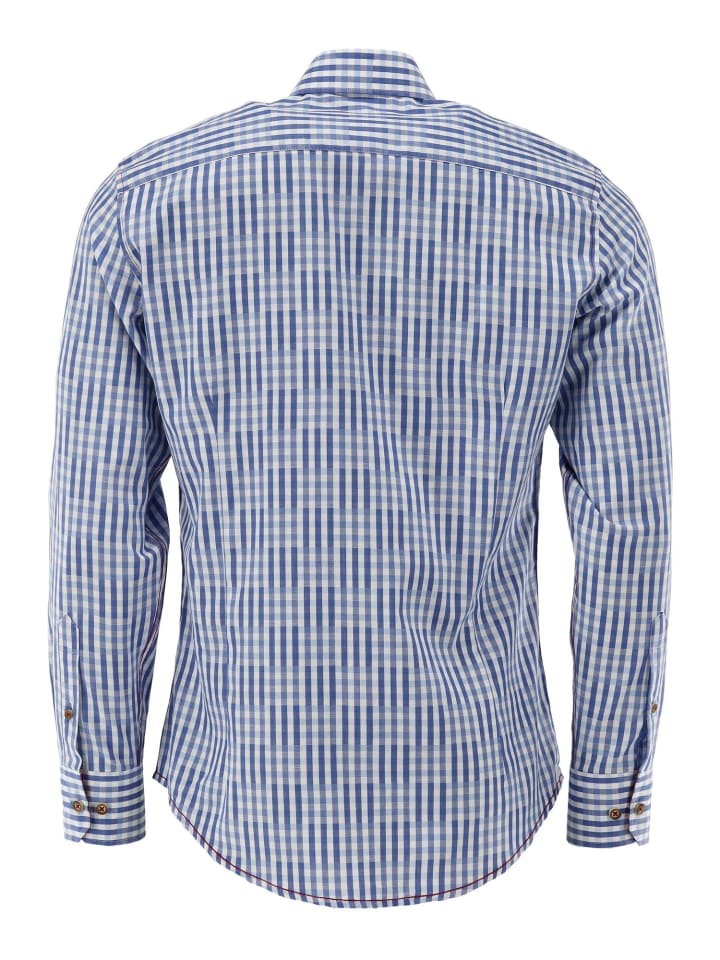 OS-Trachten Trachtenhemd Zufir in hellblau/bleu günstig kaufen